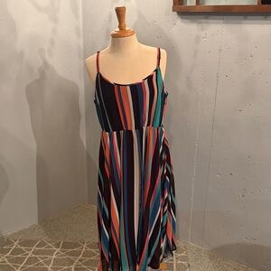 Torrid Multicolor Striped Midi Dress